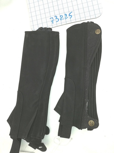 Mini-chaps norton pailettes suedine noir 12ans