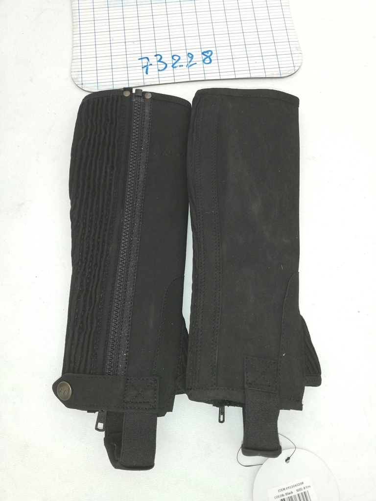 Mini-chaps riding world paillettes noir 8ans