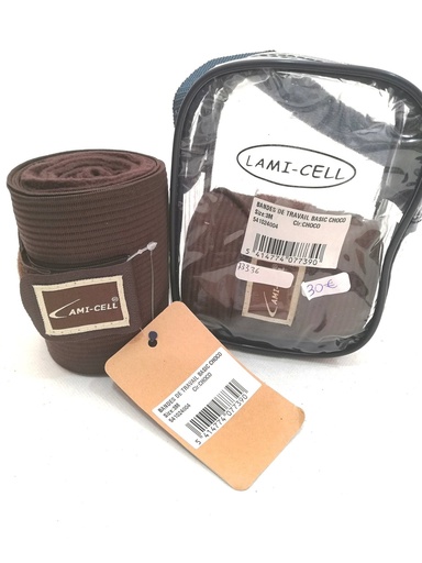 bandes mixte polaire/elastique lamicell marron paire 3m