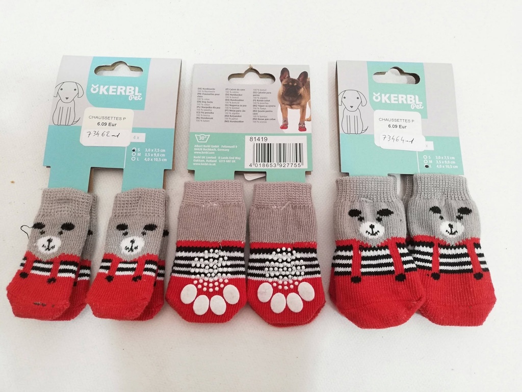 chaussettes pour chiens kerbl L (4/10,5cm) x4