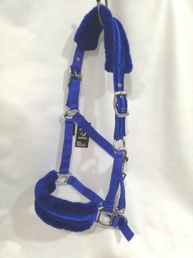 Licol moumoute paillettes horka bleu cobalt cob