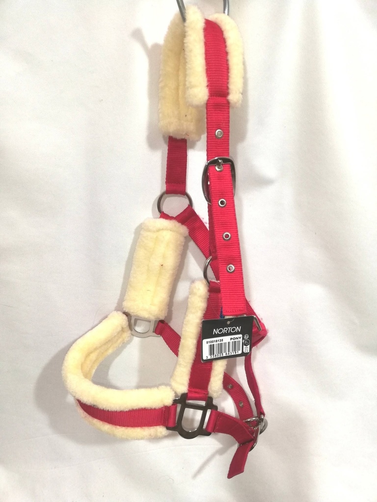 licol doublé mouton norton fuchsia poney