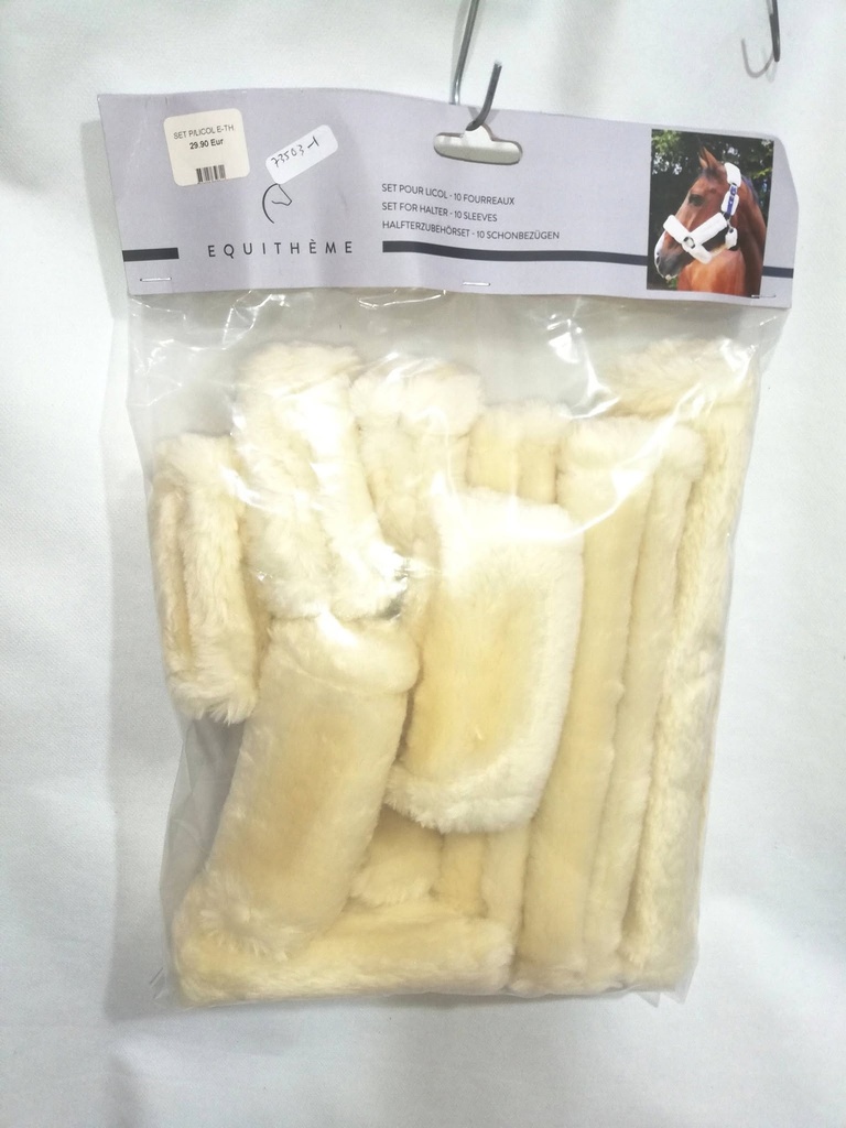 kit mouton synthtetique licol teddy 10 pieces naturel cob
