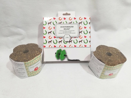support friandise delizia kerbl + 2 friandises pomme