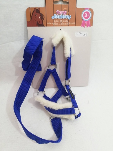Mini-licol +longe pony academy bleu roi