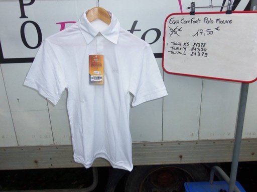polo concours equicomfort homme blanc L
