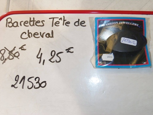 barette enfant noir tete cheval
