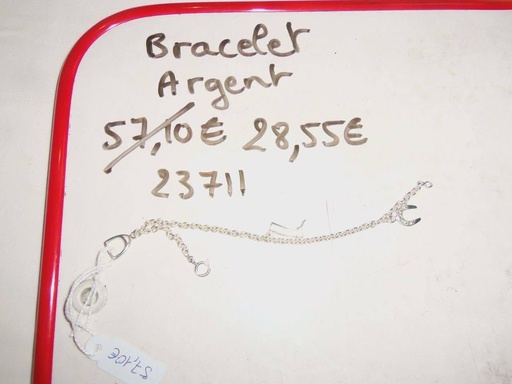 bracelet breloque etrier, fer, botte, argent