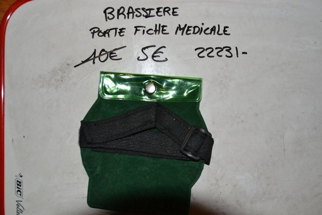 brassard fiche medicale vert