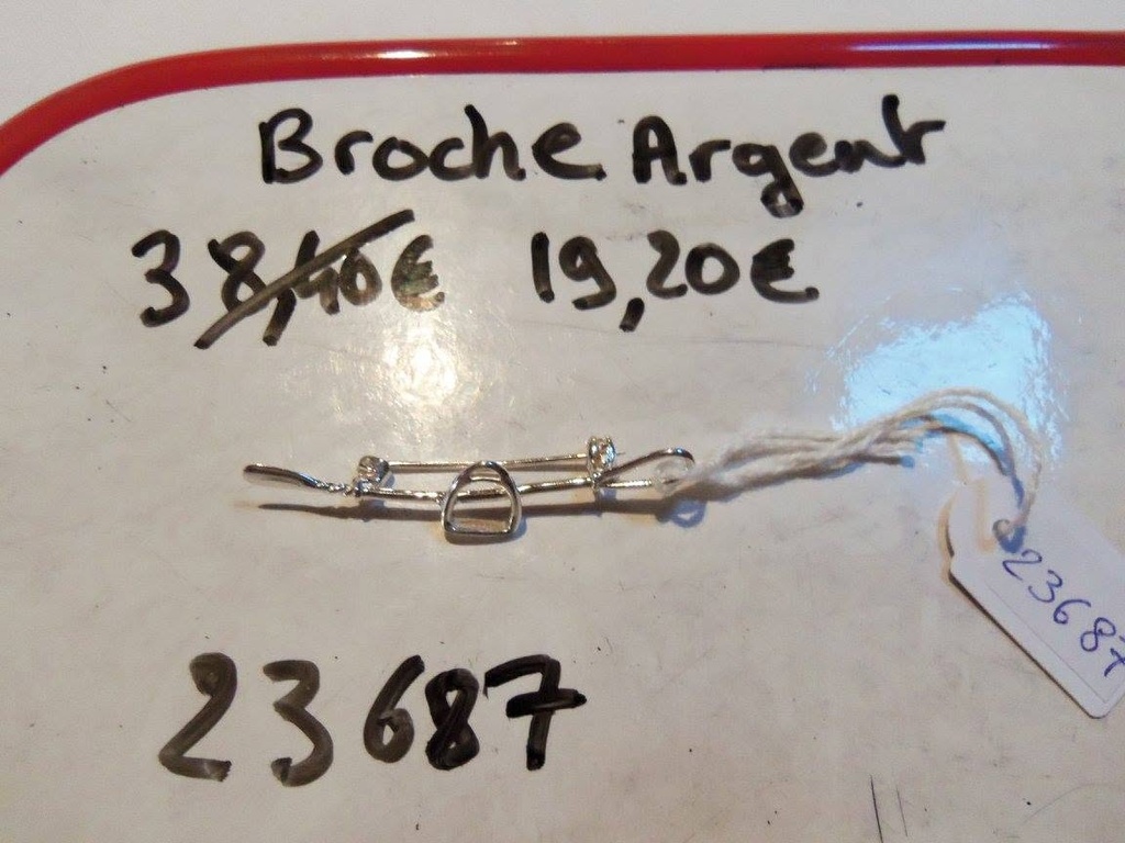 broche argent cravache etrier