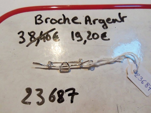 broche argent cravache etrier