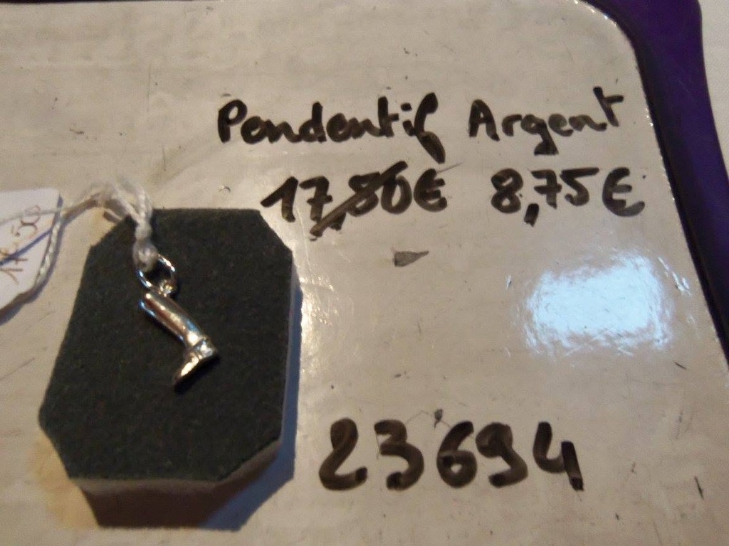 pendentif argent botte
