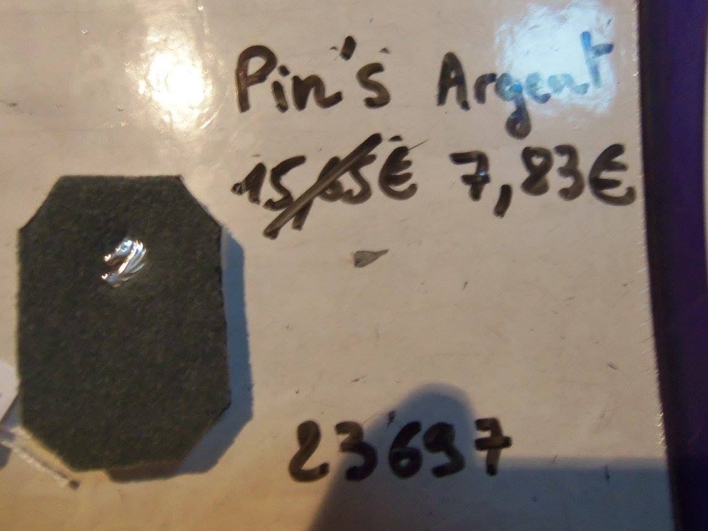 Pin's argent tete cheval