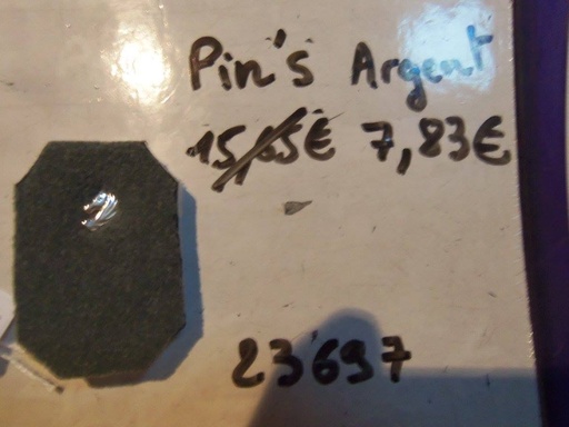 Pin's argent tete cheval