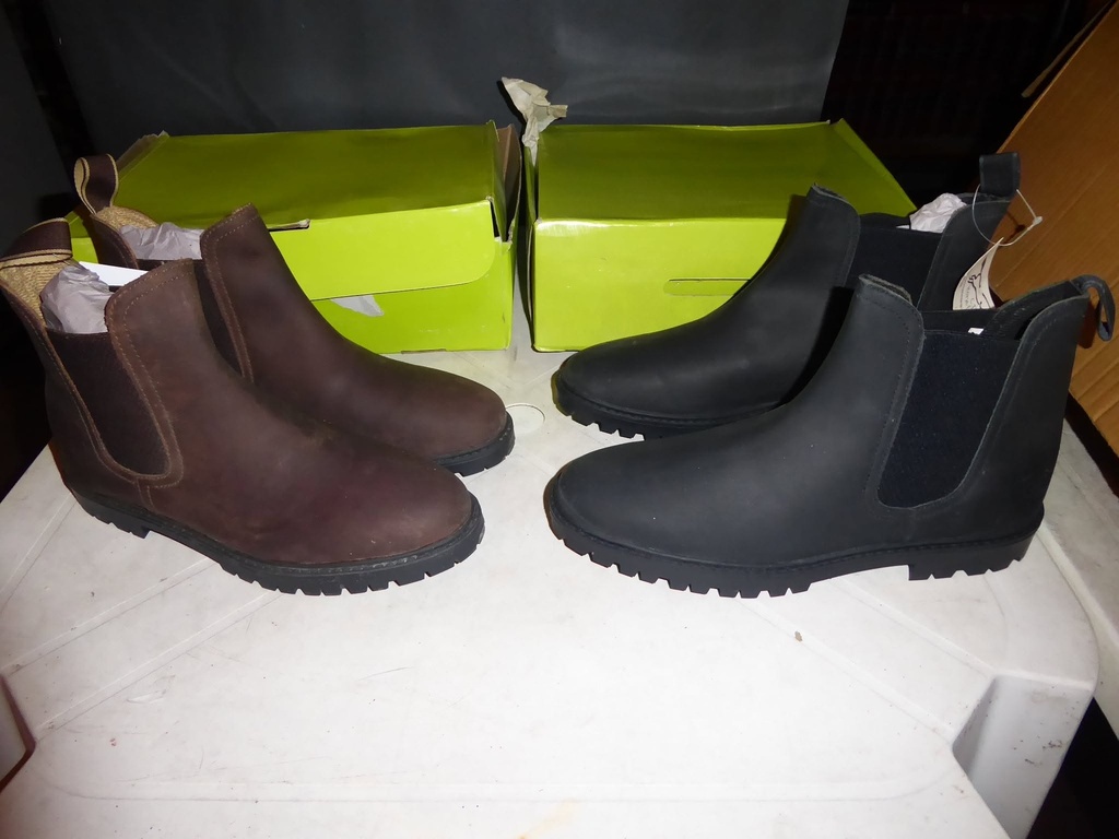 boots cuir CDG simple crampons marron 46