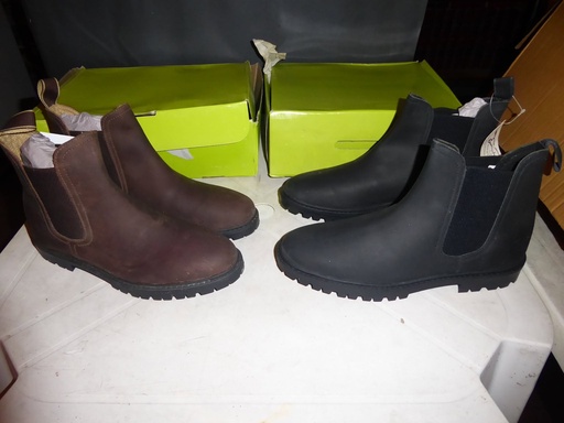 boots cuir CDG simple crampons marron 46