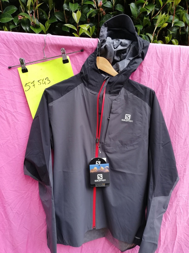 blouson leger Imperméable Homme Technique Bonatti Salomon (Gris/ Noir/ Rouge – L)