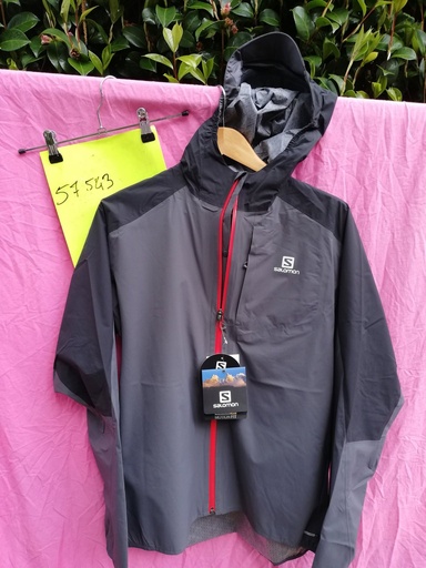 blouson leger Imperméable Homme Technique Bonatti Salomon (Gris/ Noir/ Rouge – L)