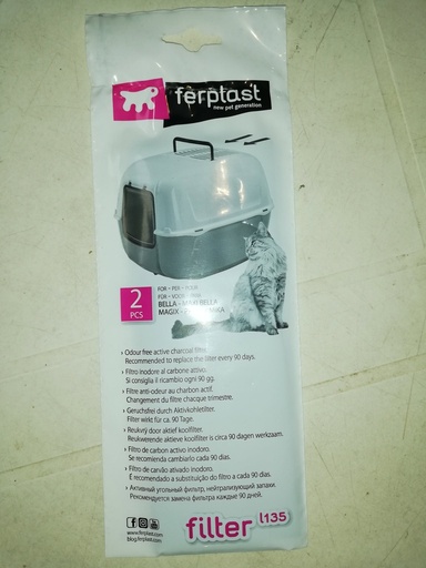 filtre odeur à charbon litiere x2 ferplast