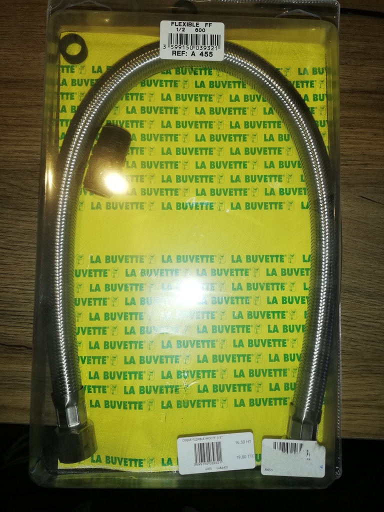 Tuyau coque flexible inox ff ½ la buvette