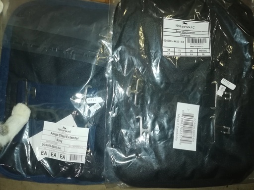 rallonge poitrail pour couverture à crochets amigo horseware noir