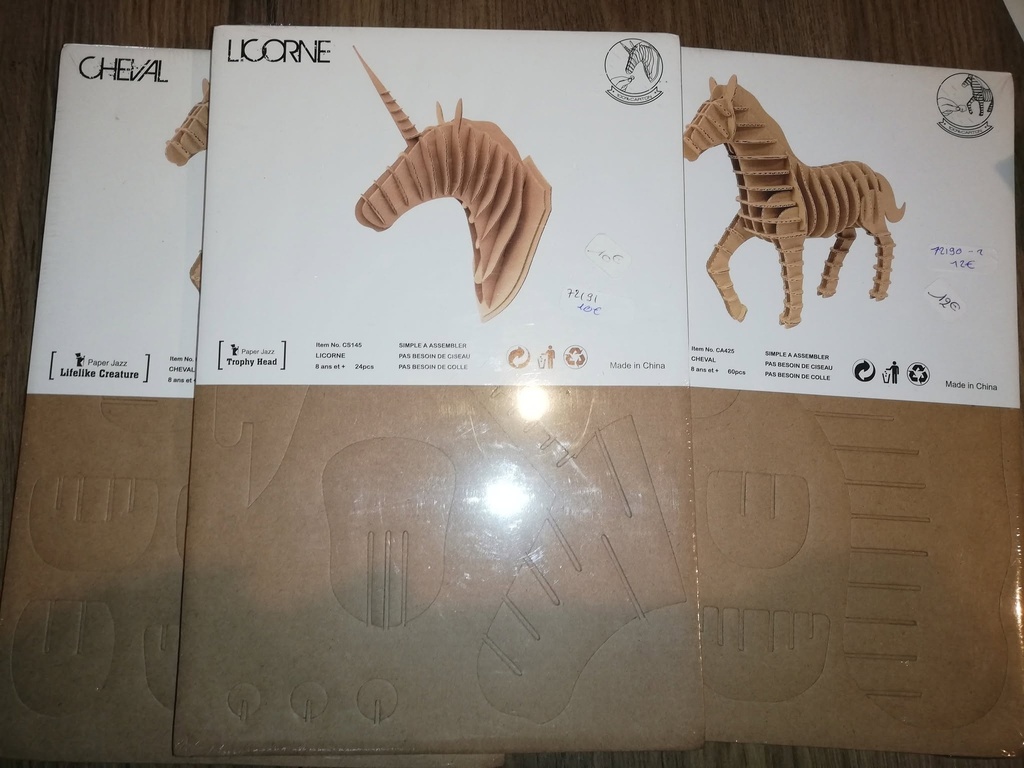 Puzzle 3 D carton cheval