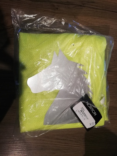 couvre rein leger (anti-mouches) fluo jaune tete cheval