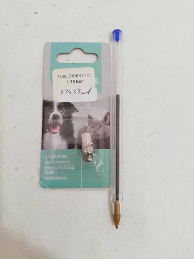 Tube d’identité chien/chat kerbl
