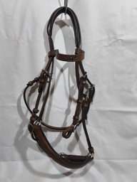 Bridon artisanal marron strass muserolle allemande