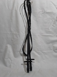 Rênes toile arretoirs QHP noir cheval