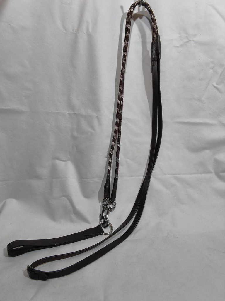 Rênes allemandes QHP marron poney