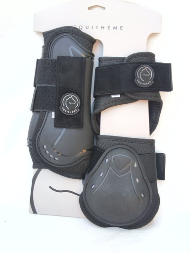 Guetres + protege-boulets equitheme "je t’aime" noir cheval