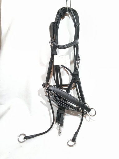 Bridon + rênes norton pro bitless noir cheval
