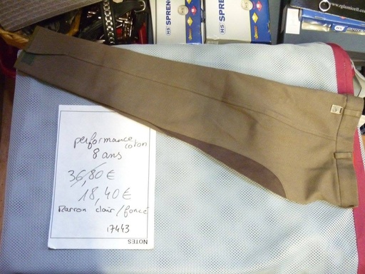 pantalon performance choco marron 8ans