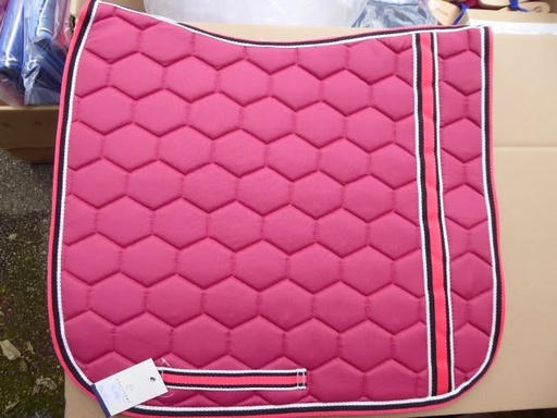 Tapis de selle EQUITHÈME "Ligne" framboise dressage