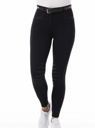 pantalon equitheme SAFIR femme noir/bleu
