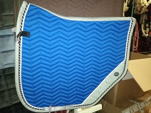 Tapis de selle QHP Shiva Bleu cobalt/gris Dressage Full