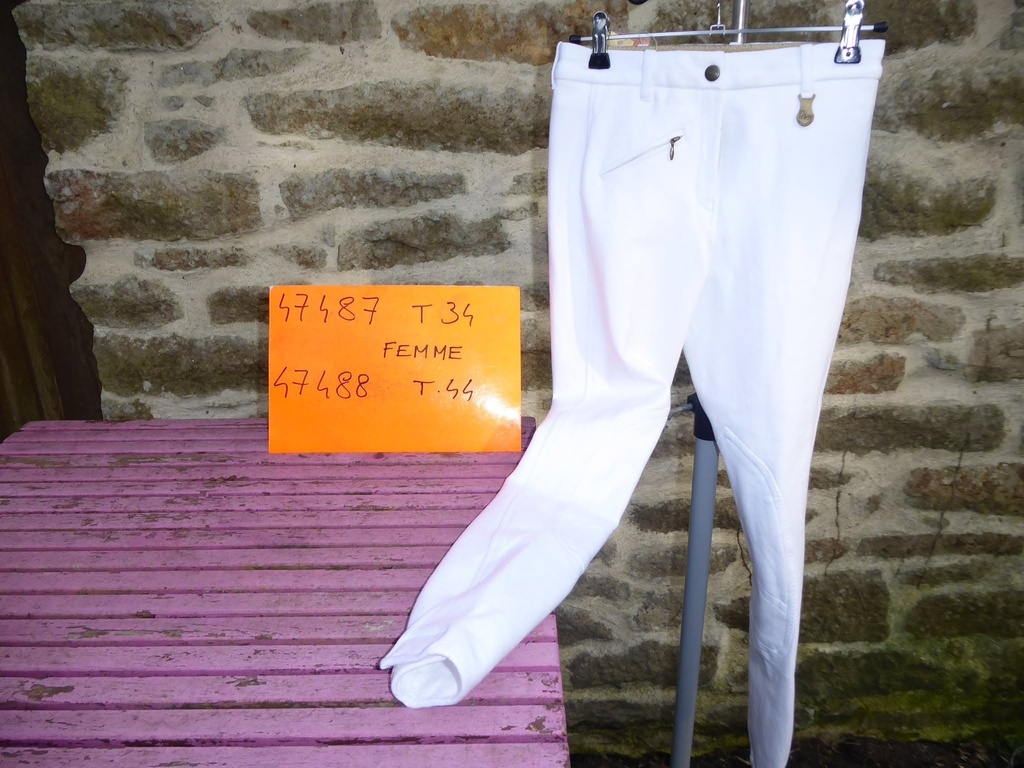 pantalon equicomfort blanc femme 44