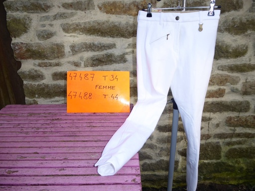 pantalon equicomfort blanc femme 44