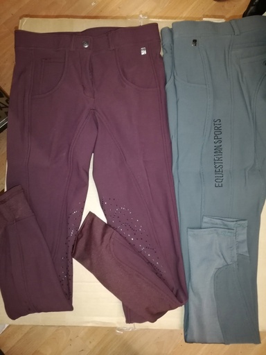 Pantalon d'équitation QHP Mireille basanes grip Anthracite 44